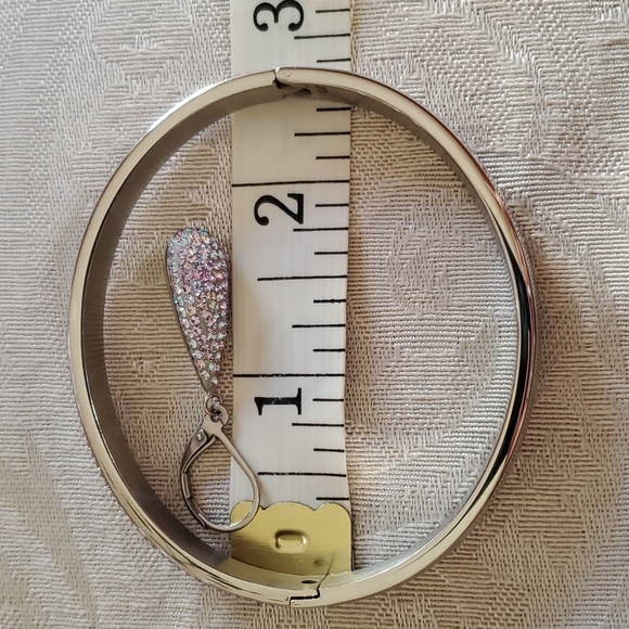 Iridescent Micro Pave Crystal Bracelet and Earrings - Picture 7 of 7